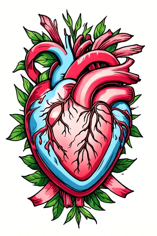 copd ribbon lily heart failure tattoo design idea