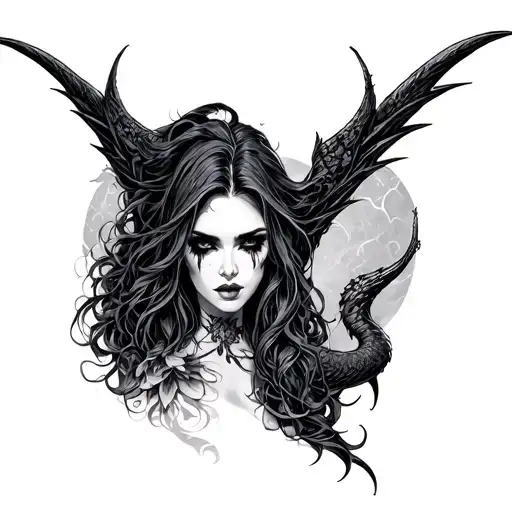 Evil Siren tattoo design idea