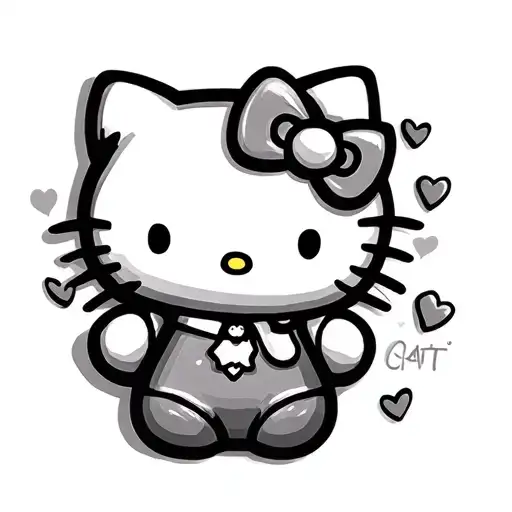 Hello Kitty tattoo design idea