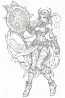Arcane league of legends tattoo design idea