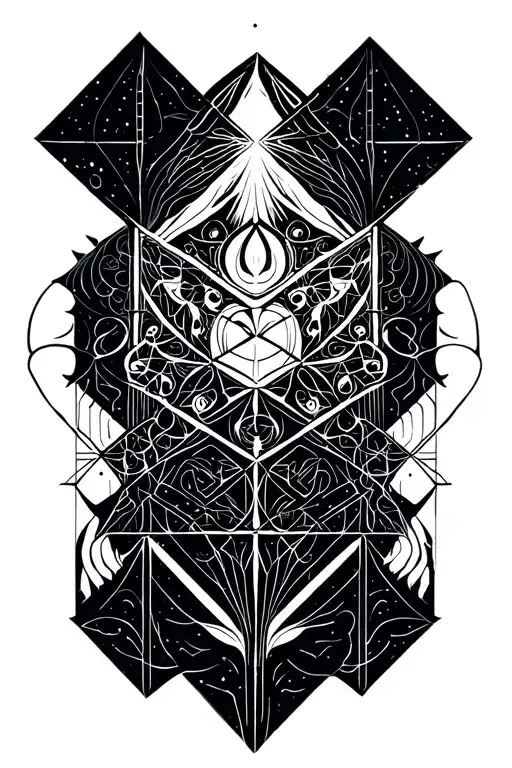 metatron cube and harmony tattoo tattoo design idea