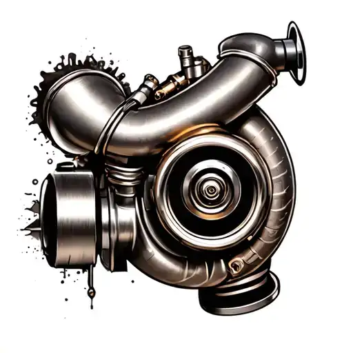 a turbocharger tattoo design idea