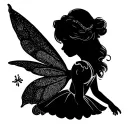 name alice with tinkerbell tattoo design idea
