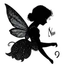 name alice with tinkerbell tattoo design idea