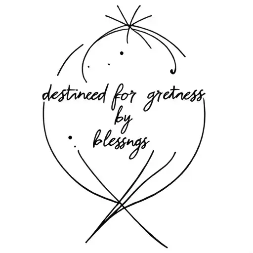 destined for greatness surrounded by blessings tattoo design idea