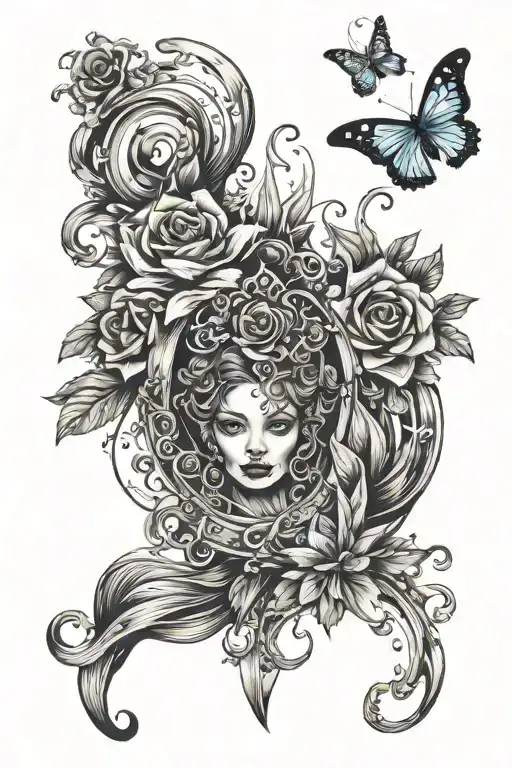 create a fore arm sleeve tattoo with my poem written tattoo design idea
