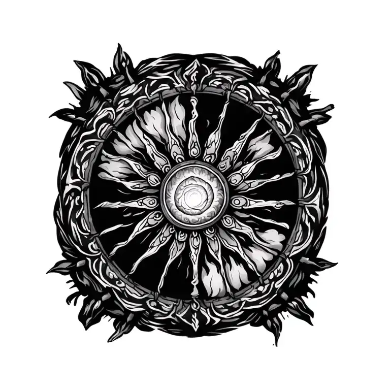 Dharma Wheel tattoo design idea