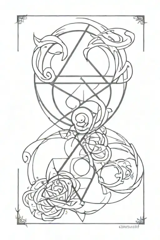 Sandman and Desire sigils combined tattoo tattoo design idea