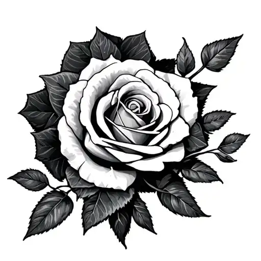 denim jacket rose on back tattoo design idea