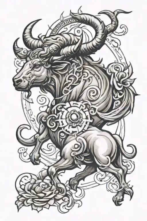 Taurus, cancer, Leo, Scorpio zodiac sign tattoo design idea