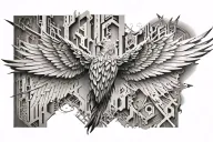 bird wings tattoo design idea