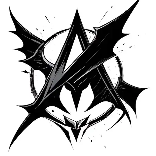Assassin's creed logo combined with Batman Beyond Terrys Logo tattoo design idea