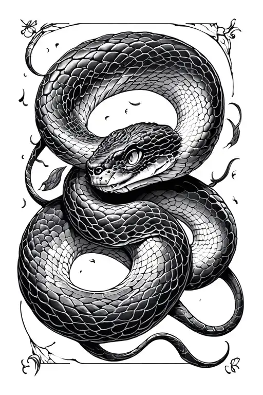 rather dark two-headed snake tattoo design idea