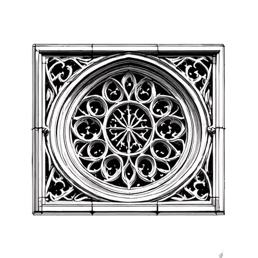 Gothic Cathedral Window tattoo design idea