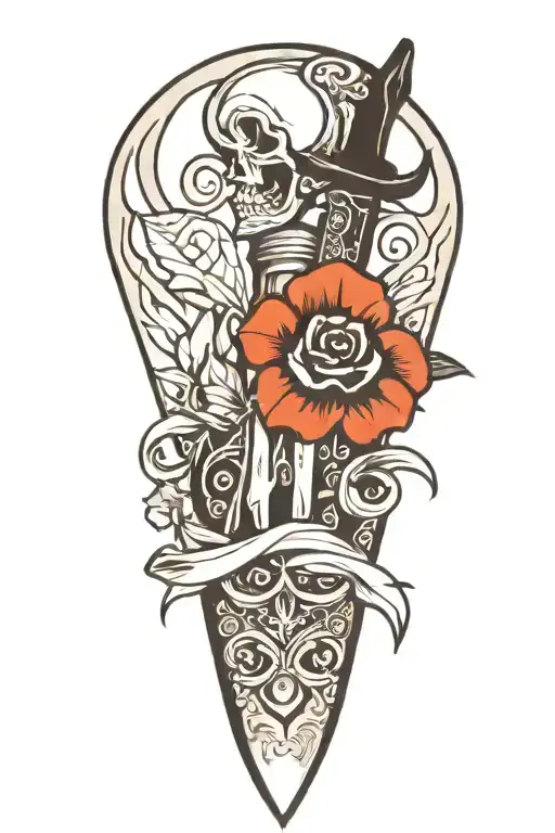 dagger tattoo design idea