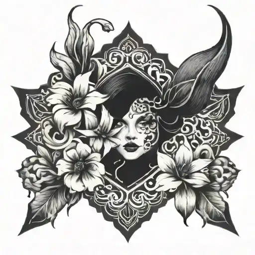 lust tattoo design idea
