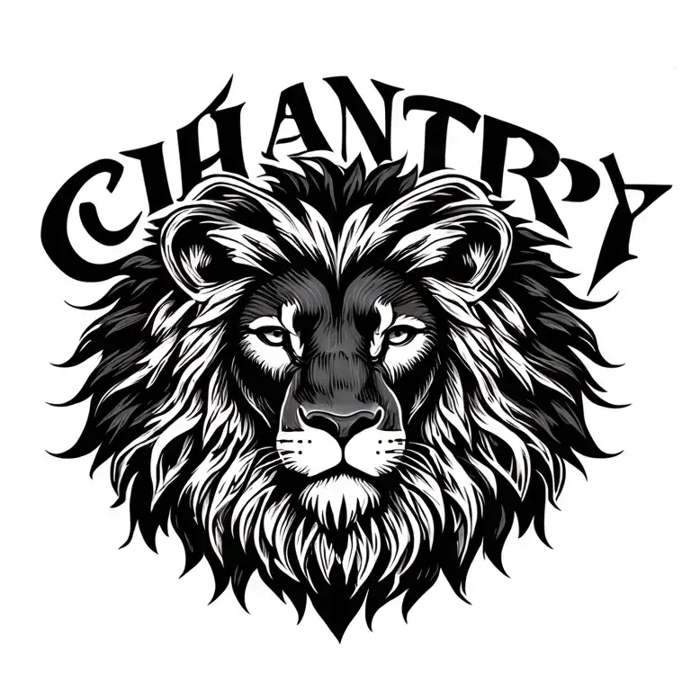"CHANTRY" Rasta lion head tattoo design idea