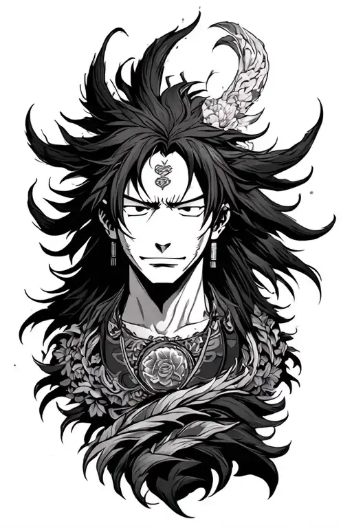 Kaido from one piece tattoo design idea