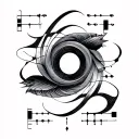 morse code flowing tattoo design idea