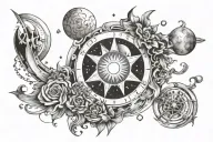 celestial tattoo design idea