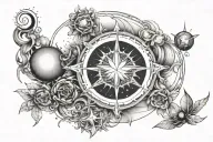 celestial tattoo design idea