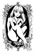 Prostitute tattoo design idea