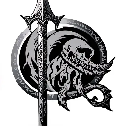 Excalibur tattoo design idea