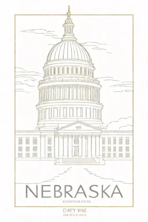 Nebraska Capital Building like with a dome tattoo design idea