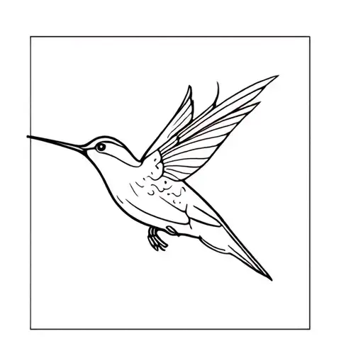 humming-bird tattoo design idea
