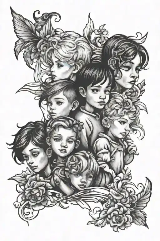 4 grandchildren The names tattoo design idea