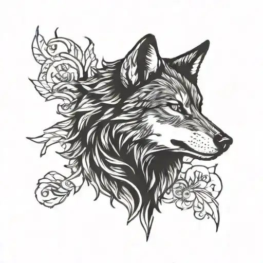 philippians 4:13 incorporated into a wolf tattoo design idea