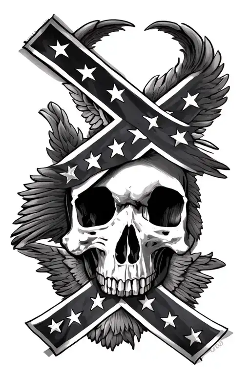 confederate flag tattoo design idea