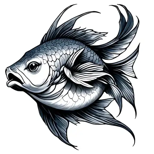 Pisces Taurus tattoo design idea