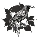 raven tattoo design idea