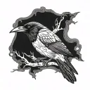 raven tattoo design idea