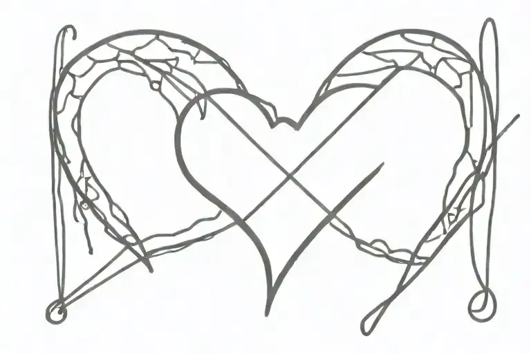 broken heart with band aids don't fix tattoo design idea