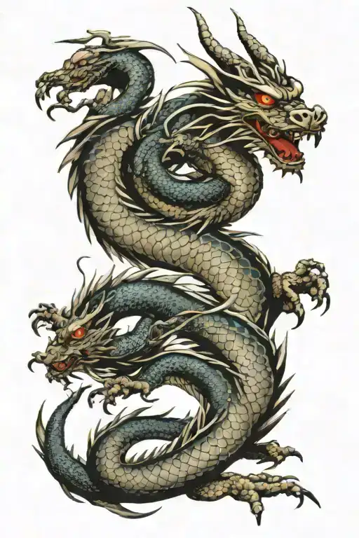 Dragon loyalty tattoo design idea