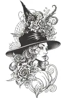 Witchy tattoo design idea