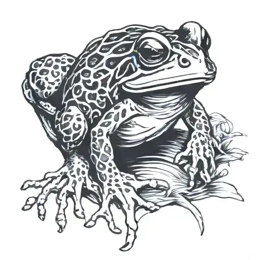 cook frog tattoo design idea