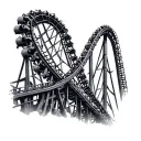 Roller Coaster tattoo design idea