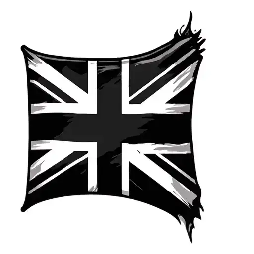 Black Union Jack tattoo design idea
