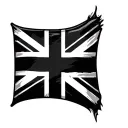 Black Union Jack tattoo design idea