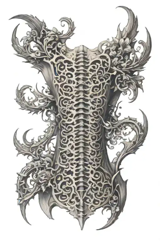 make Spinal tattoo featuring intricate patterns tattoo design idea
