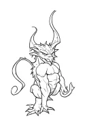 gargoyle cartoon character tattoo design idea