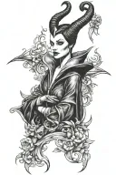 maleficent tattoo design idea