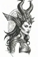 maleficent tattoo design idea