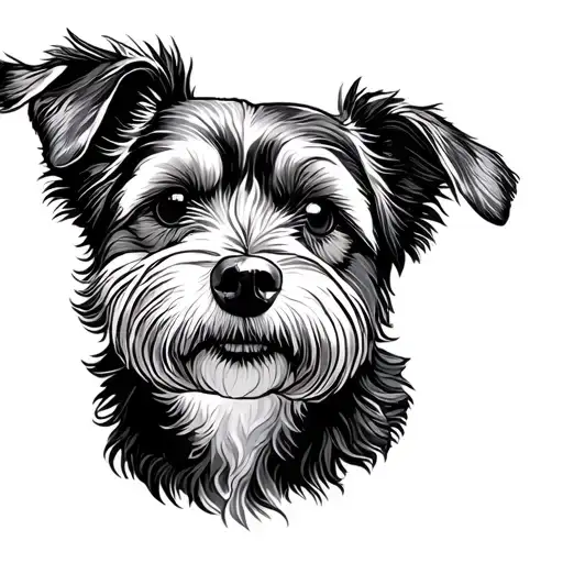 Memorial Dog tattoo design idea
