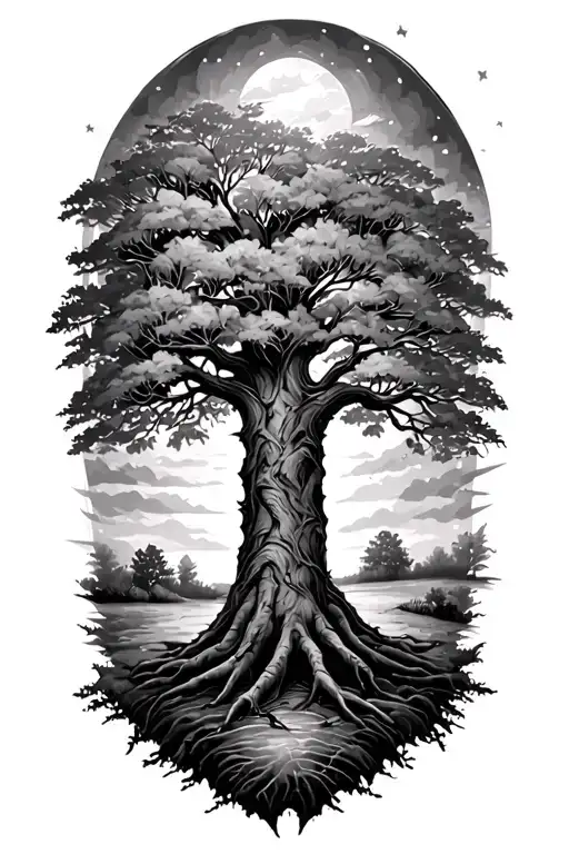 meaningful quote to family tree tattoo design idea