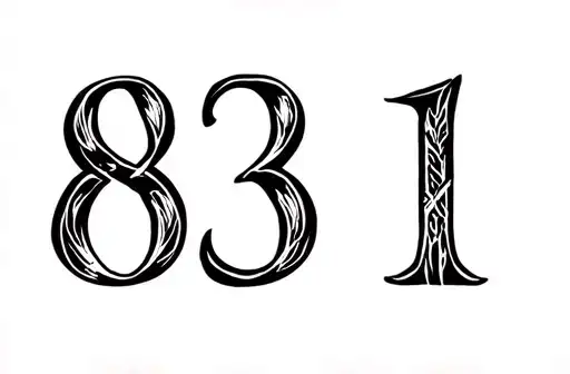 "831" tattoo design idea