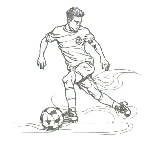 soccer player tattoo design idea